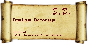 Dominus Dorottya névjegykártya