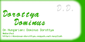 dorottya dominus business card